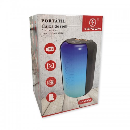  - Caixa de Som - KAPBOM - unidade    Cod. KA-8930 CAIXA DE SOM BLUETOOTH